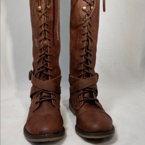 Tall brown boots